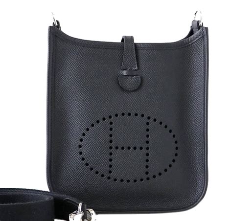 hermes leather black bag evelyne|authentic hermes evelyne bag.